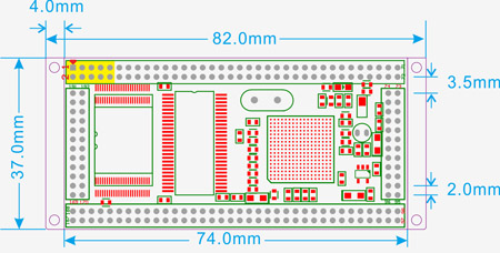 mini2440 PCB尺寸图