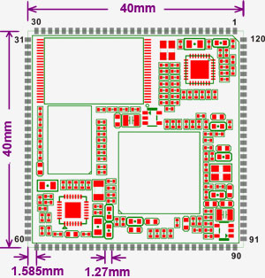 CM9X35 PCB 尺寸图