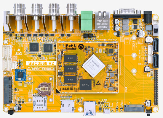 Rockchip RK3568 SBC front