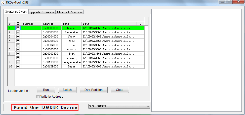 Found One LOADER Device