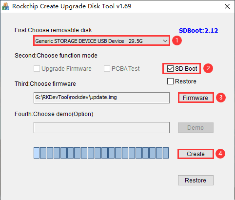 Create bootable SD card