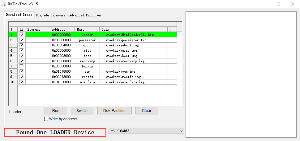 Found One LOADER Device